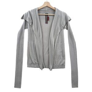 Rick Owens Island 100% Cashmere Open Waterfall Cardigan Sweater Medium